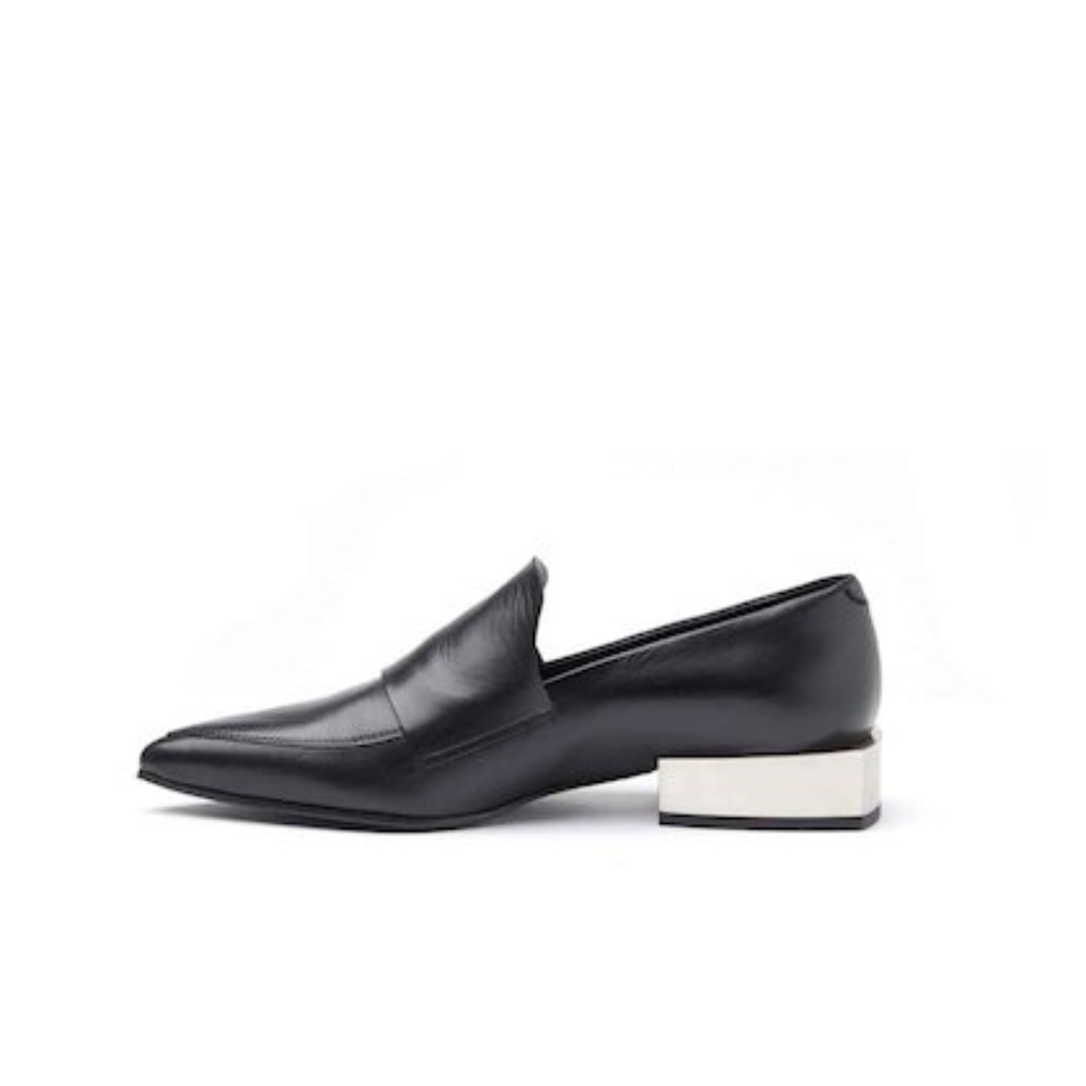 Vic Matie Moccasins with Metallic Block Heel - Picture 4 of 7